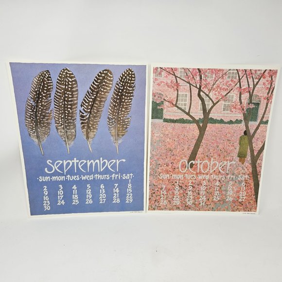 Vintage 1984 Nikki Schumann 12 Poster Portfolio Calendar Prints 11x14 Frameable - Picture 9 of 16